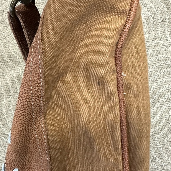 Klassy Cowgirl 16" x 12” Tote Handbag with Hair on Cowhide Leather Tooled Canvas - Picture 10 of 10